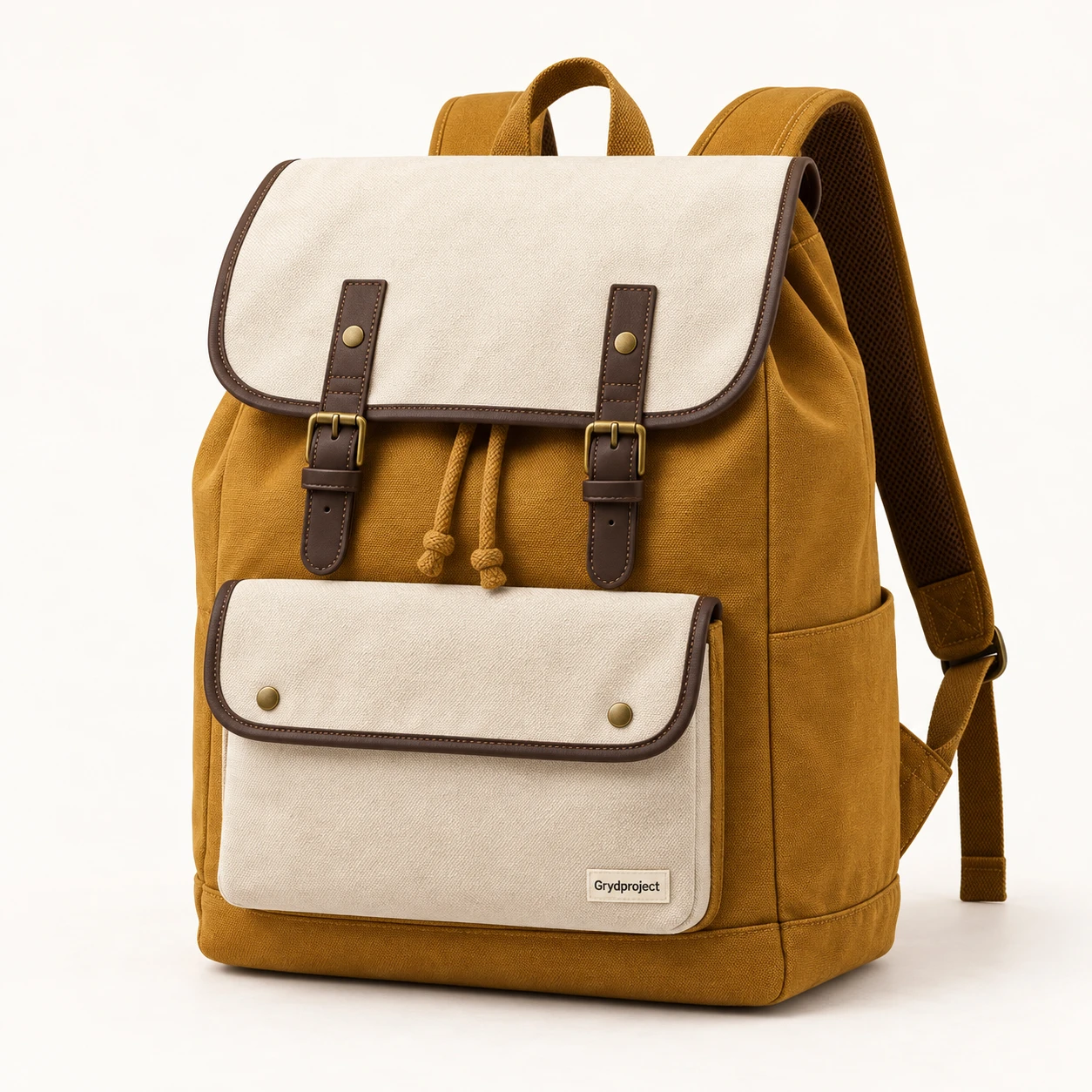 Courtyard Canvas Backpack in Ochre